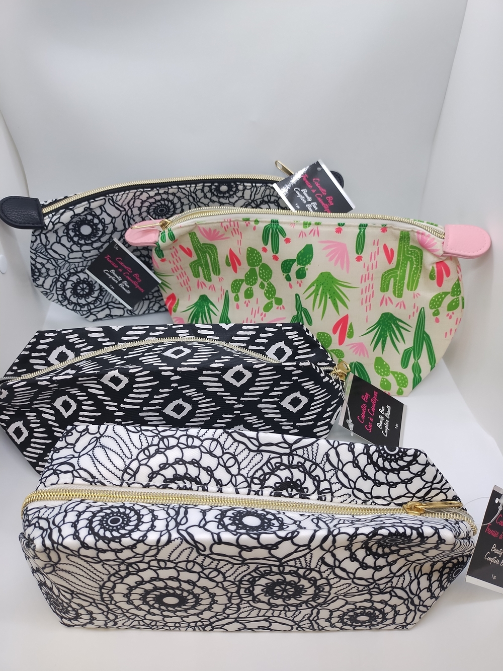 Cosmetic Pouches - 4 pack | Assorted Designs | NWT